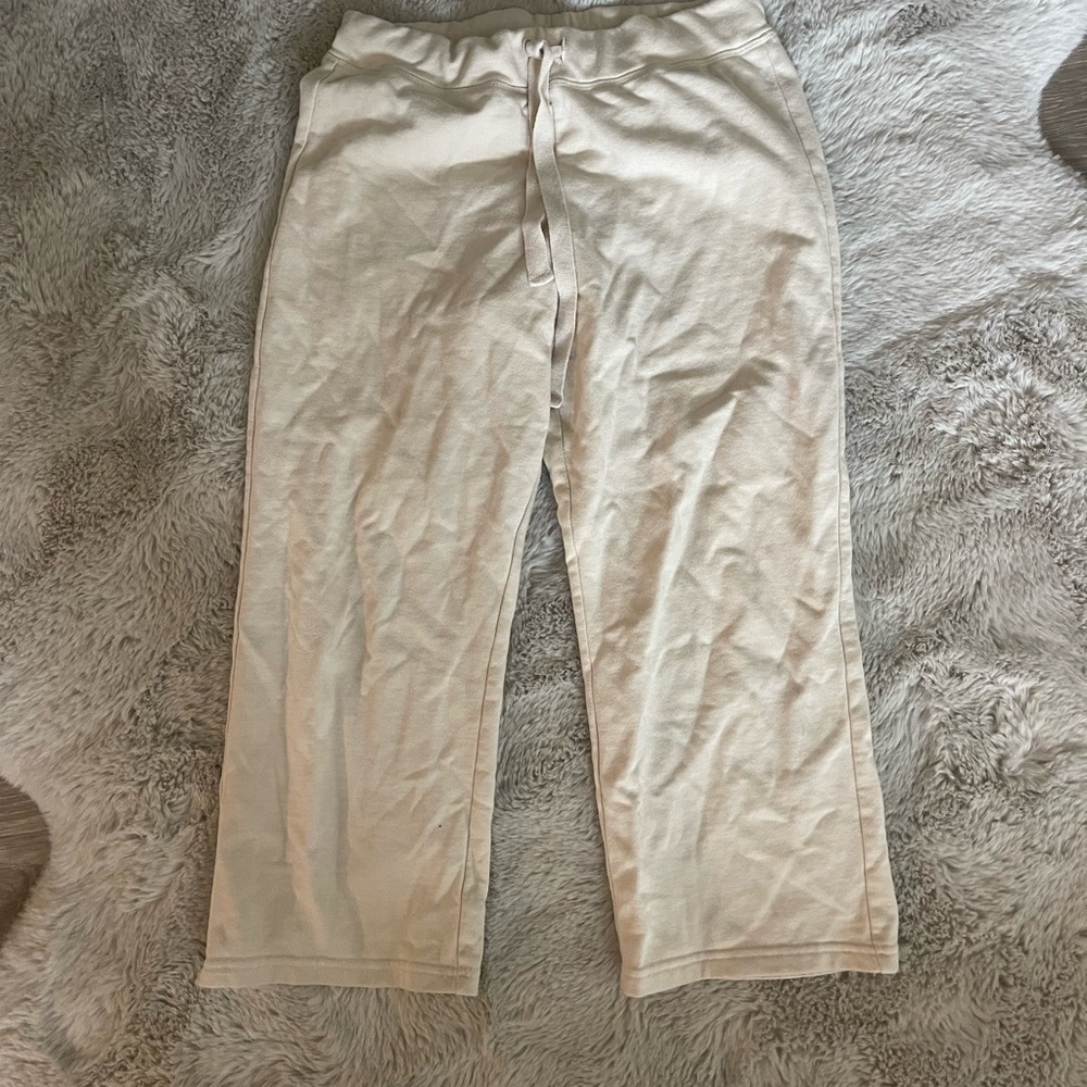 Cropped wide leg lounge pant